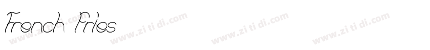 French fries字体转换